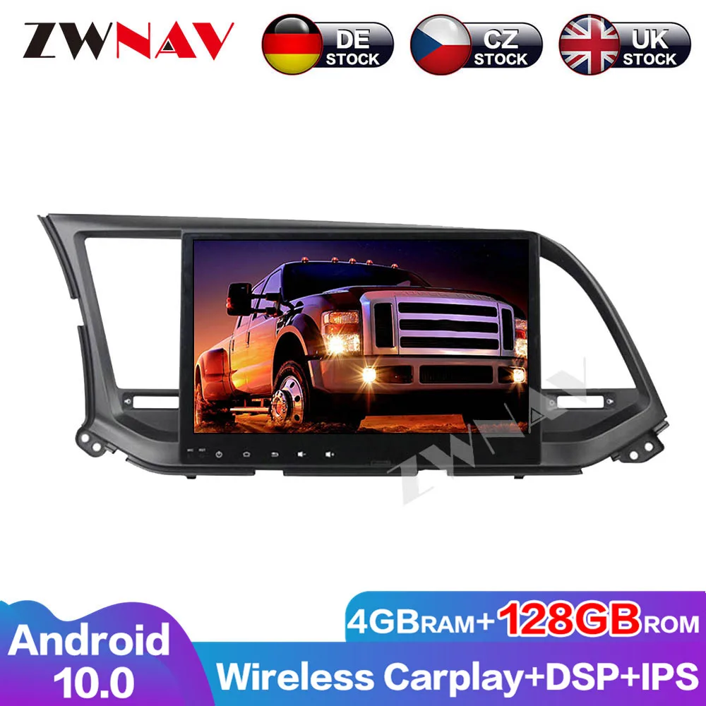 

Автомагнитола на Android 10, 4 Гб + 128 ГБ, DVD-плеер, мультимедийный сенсорный экран, автомагнитола с навигацией, GPS для Hyundai Elantra 2016, головное устройство