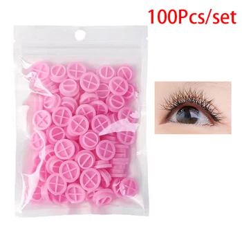 

100pcs/bag Grafting Eyelash Glue Cup Eyelashes Blossom Cup Drop Glue Delay Plastic Cup Beauty Eyelash Extension Makeup Tools