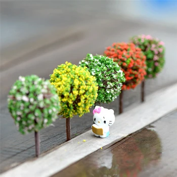 

New 5Pcs/lot 3.6cm Resin Craft Tree Figurines Miniatures Terrarium Fairy Decoration