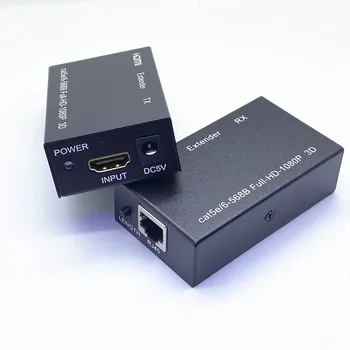 

hdmi Extender 50 m 30 m network cable rj45 to HDMI Extender HD1080 with power supply