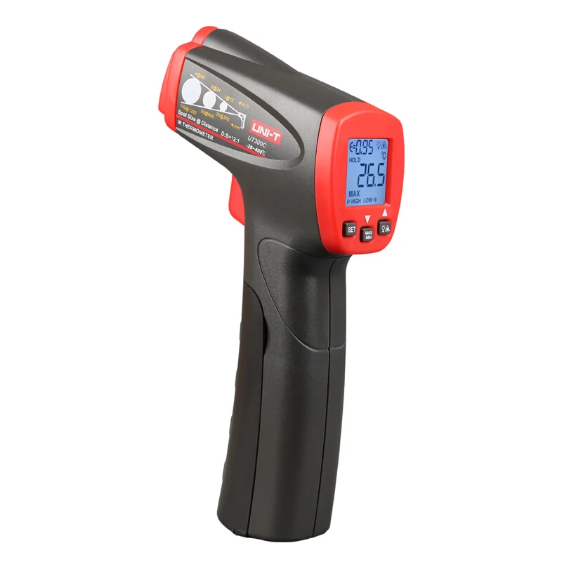 UNI-T UT300A UT300C UT300SИнфракрасный промышленный бесконтактный термометр Цифровой пистолет Устройство для измерения температуры