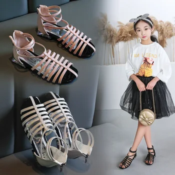

2020 new summer new children's sandals all-match female big boy Baotou princess shoes