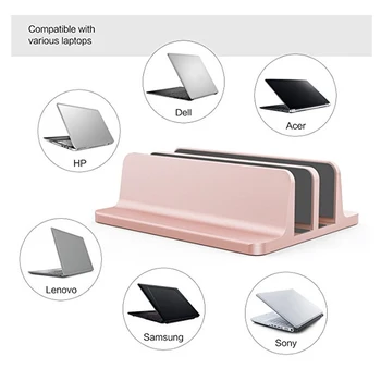 

New Adjustable Thickness Laptop Stand Base Aluminum Alloy Vertical Holder for PC Notebook DOM668