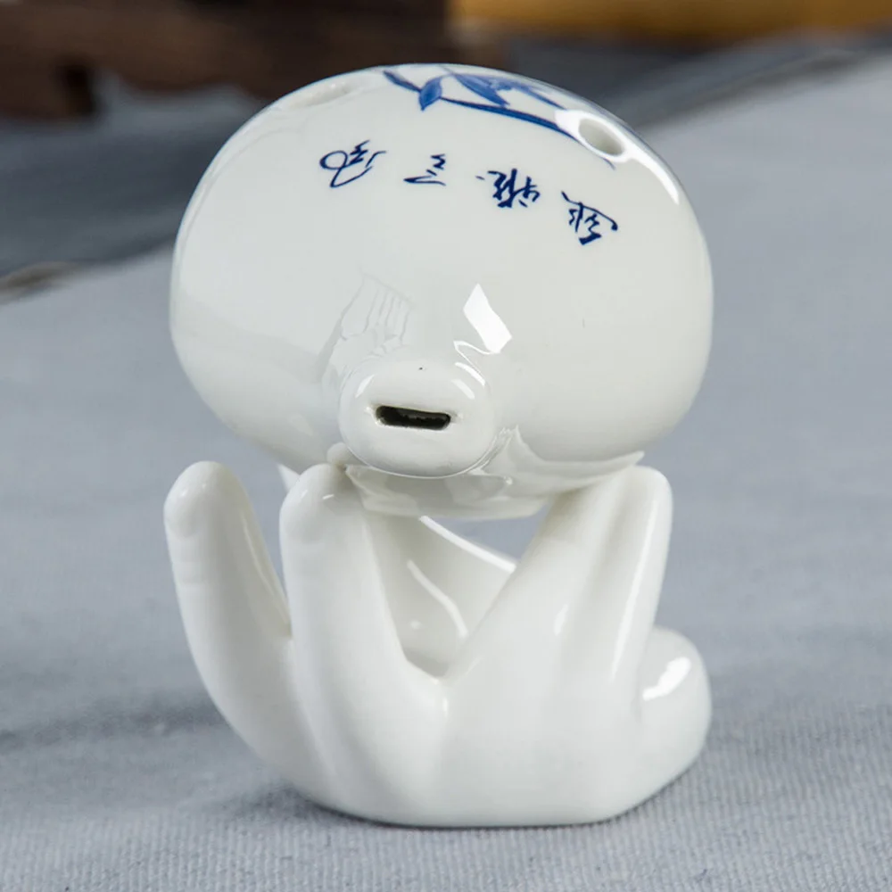 

Home Ocarina Holder 3.14*1.77 Inch 8*4.5cm Thumb Piano Instrument 1PC Ceramic Hand Support 6*12 Holes