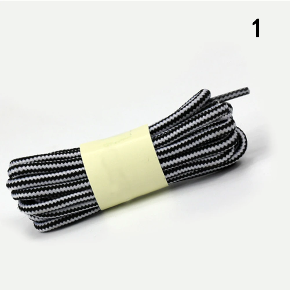 1 pair Double Color Striped Round Shoelaces For Unisex Boots Sport Shoes Sneakers High Quality Casual Shoes Shoelaces 120/150 cm - Цвет: 1