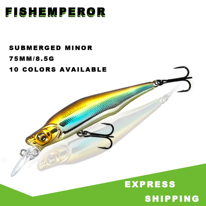 1PCS Laser Minnow Fishing Lure 7.5CM 8.5G Pesca Hooks Fish Wobbler Tackle Crankbait Artificial Japan Hard Bait Swimbait | Спорт и