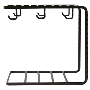 

Kitchen Supplies Multi-Functional Innovative Iron Stand Supporter Drying Rack Water Bottle Mug Holder Cup Rack Hanger Dark Coffe