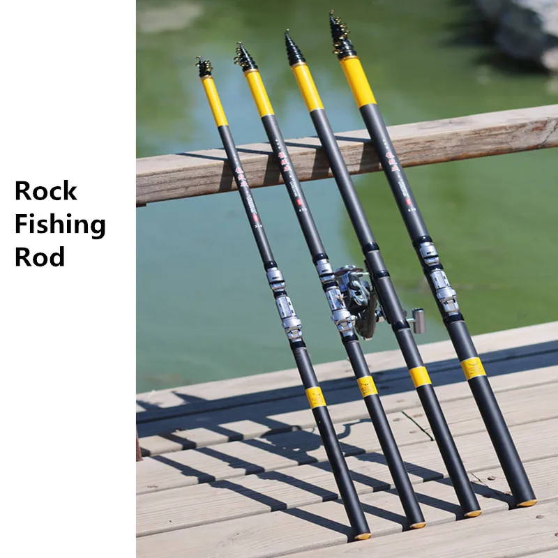 

Rock Fishing Rod Ultra Light High Quality Carbon Feeder Fishing poleTelescopic Portable Travel Sea