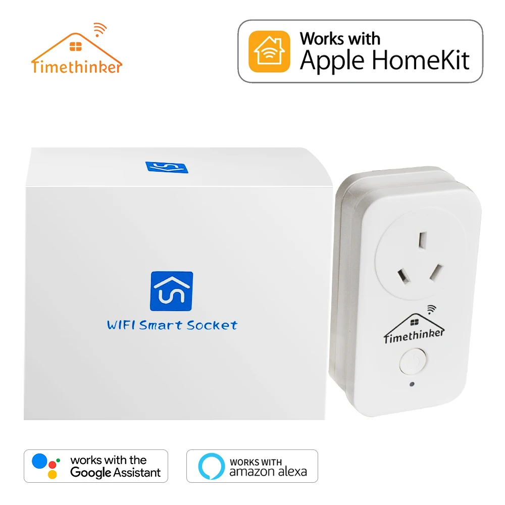 Смарт разъем Timethinker Wi Fi HomKit дистанционное управление через приложение 3 шт.