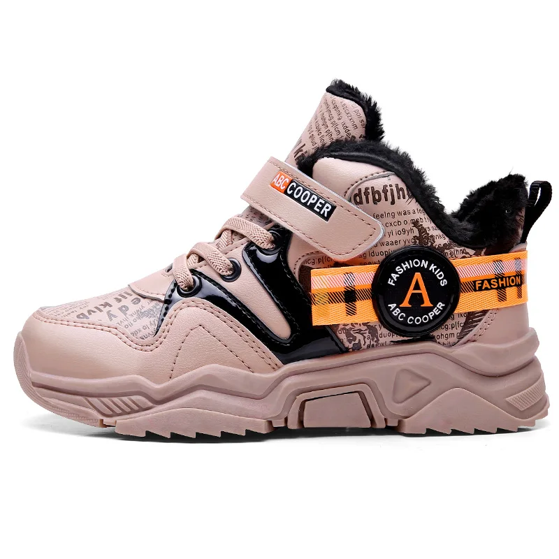 Kid Sneakers Boy Basketball Shoes Running Shoes Baby Children Shoes Sport Boot Fur Girl Shoes Outdoor Trainers Winter Kid Shoes