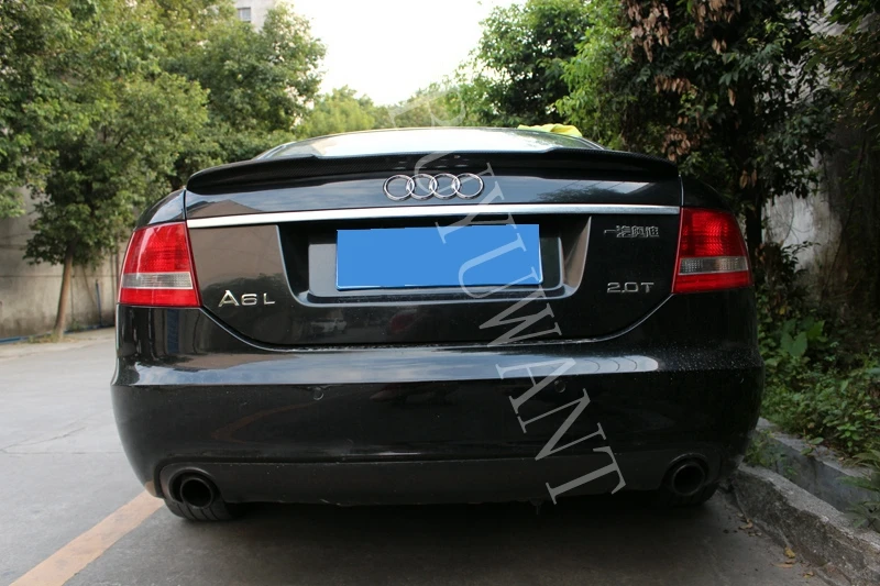 Для Audi A6 C6 2009 2010 2011 2012 углеродное волокно V стиль внешний задний спойлер багажника автомобиля хвост загрузки крыло украшения