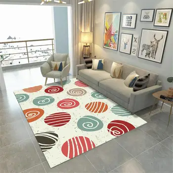 

22Geometric Endless Decorative Rugs Nordic Carpets For The Living Room Gray Blockbuster Office Carpet Bottom Glue Point Non-slip