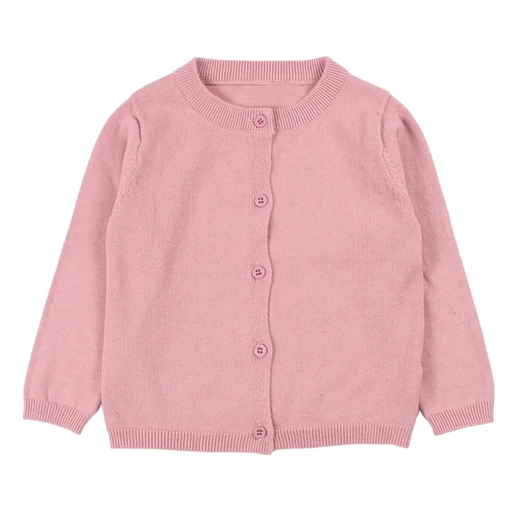 Misty Rose Одежда для маленьких детей; вязаный кардиган ярких цветов для мальчиков и девочек; Детский свитер; сезон весна-осень; хлопковая верхняя одежда; толстовки; кардиган - Цвет: Misty Rose