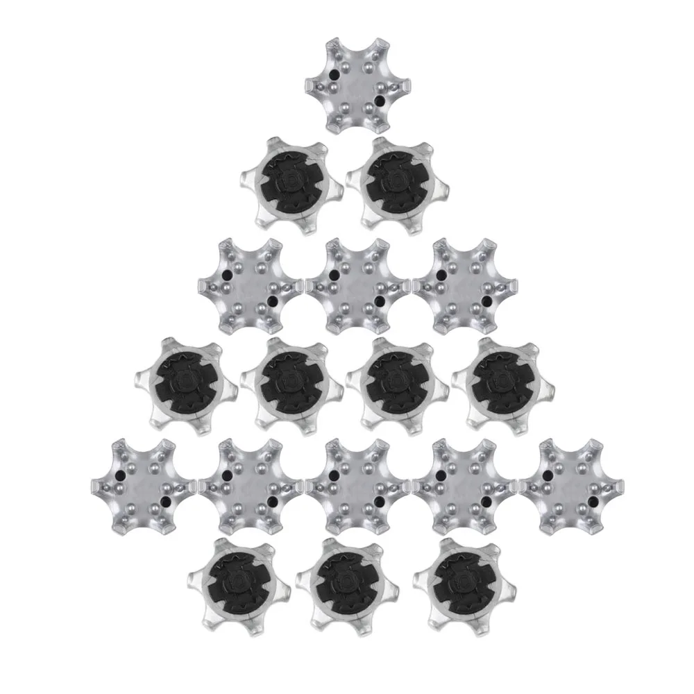 

QHALEN 18pcs Golf Shoe Spikes Black&YSilver Stinger Thread Cleats Fast Twist Golf Training Aids Accessories