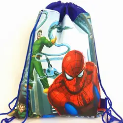 LISM/1 шт./партия, новый рюкзак с рисунком Человека-паука из нетканых материалов, рюкзак на завязках, сумки с Бэтменом-пауком, школьная сумка