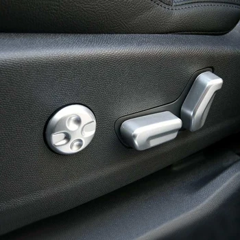 

For Peugeot 508 GT 2019 2020 Car Accessories Interior Car Seat Adjustment Button Decorative Trim 6pcs