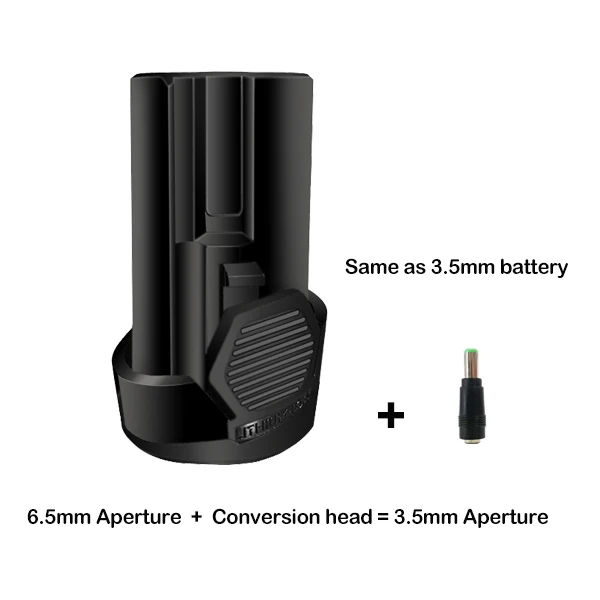 PROSTORMER 12V перезаряжаемая литиевая батарея 2000mAh для электрического гаечного ключа/дрели/отвертки/храпового ключа Быстрая зарядка - Цвет: 6.5mm