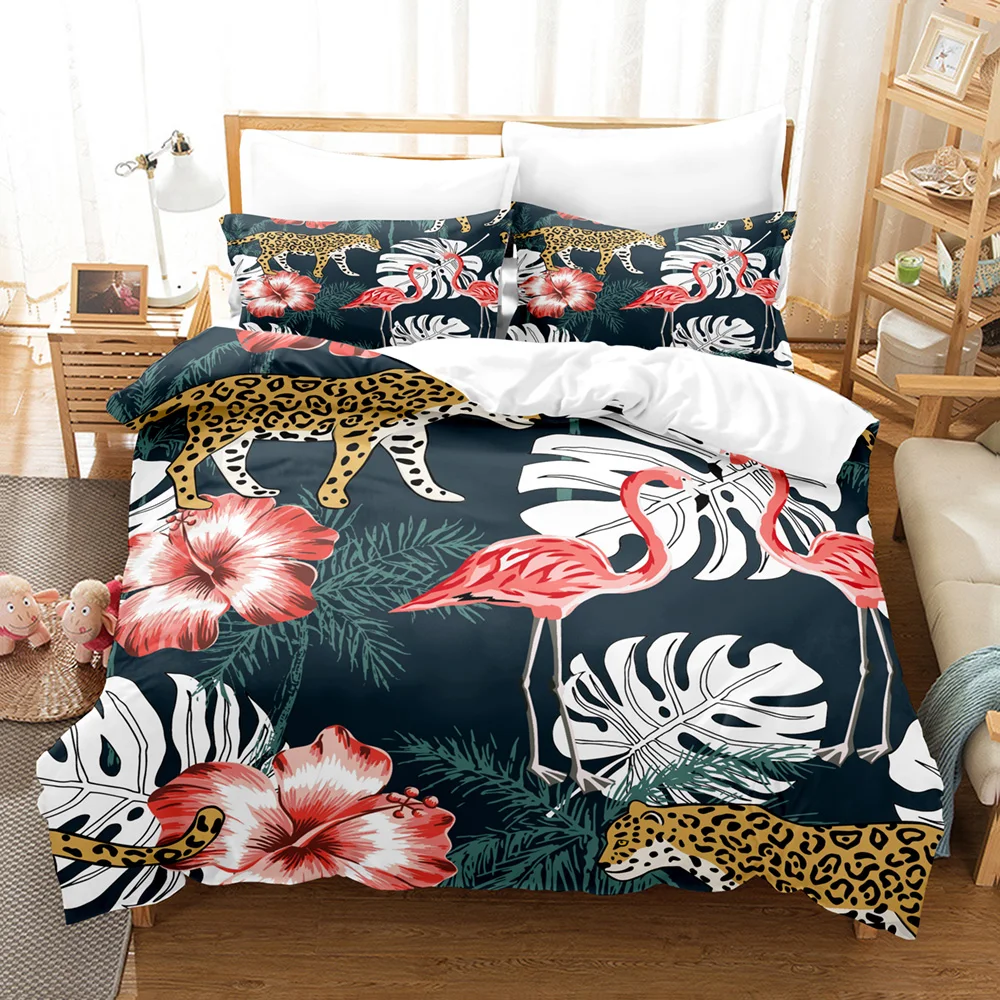 Firebird Bedding Set Single Twin Full Queen King Size Flamingo ed Set Aldult Kid Bedroom Duvetcover Sets 3D Anime Animal 044