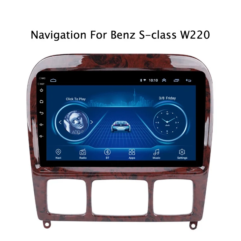 Супер тонкий Android 9,1 gps навигация для Benz S класс W220 S280 S320 S350 S400 S420 S430 W215 автомобильный Радио мультимедиа головное устройство