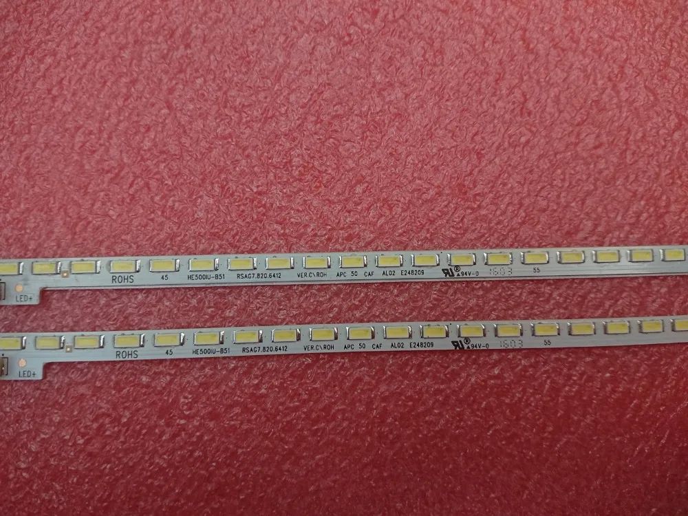 2pcs/set LED Backlight Strip for Hisense H50M5500 LED50K5500US RSAG7.820.6412 RSAG7.820.7013 HE500IU-B51 5v led strip