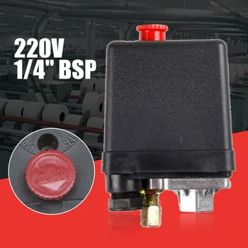 

Black ABS Air Compressor Control Switch 220V 1/4" BSP 1 Port Single Phase Air Compressor Pressure Control Switch for Pool Spa