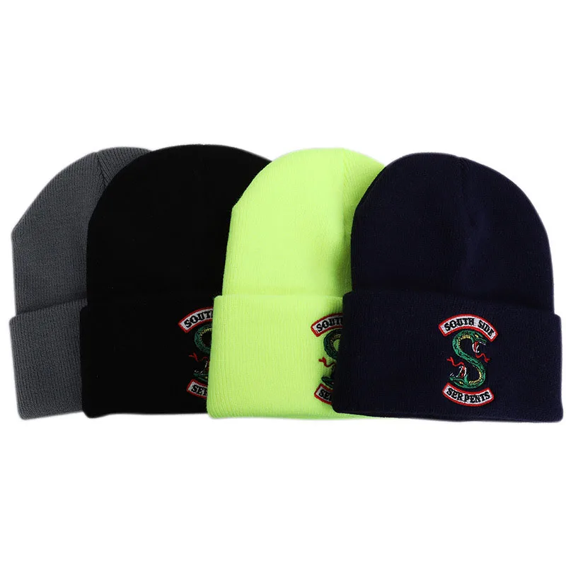 

2019 New Knit Cap Men's and Women's Snake Cosplay Hat Sk Hat Winter Knitted Embroidered Hat Hot Sale