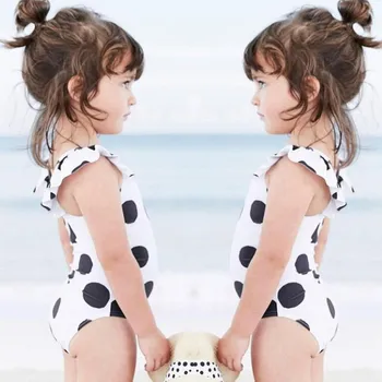 

Kids Girls Summer Cute Swimsuit Swimwear Polka Dot Sleeveless One-Piece Swimsuit Toddler Infant Bathing Suit Beachwear Clothes