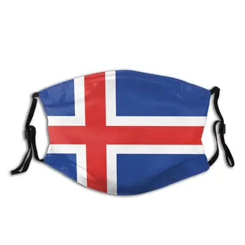 

Iceland Flag Unisex Non-Disposable Mouth Face Mask with filter Anti Haze Dust Mask Protection Mask Respirator Mouth Muffle
