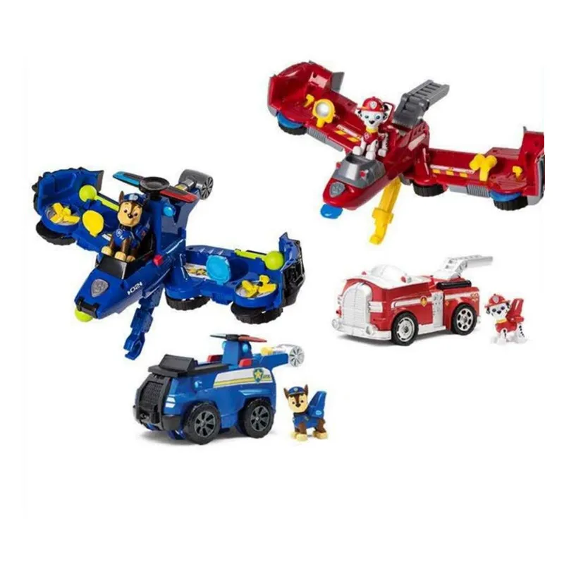 Newest Paw Patrol Dog Puppy Deformable Vehicle Have Fun With This 2-in-1 Vehicle Transforming From Bulldozer to a Jet For Kids