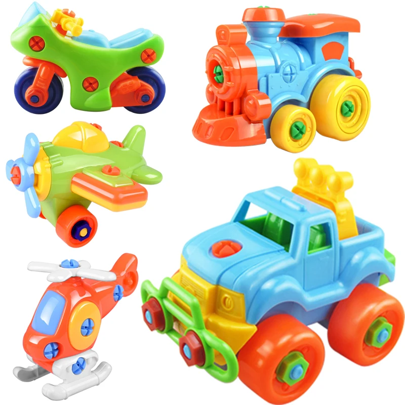 

Early Learning Education DIY Screw Nut Group Installed Plastic 3d Puzzle Disassembly Motorcycle Kids Toys for Children Jigsaw