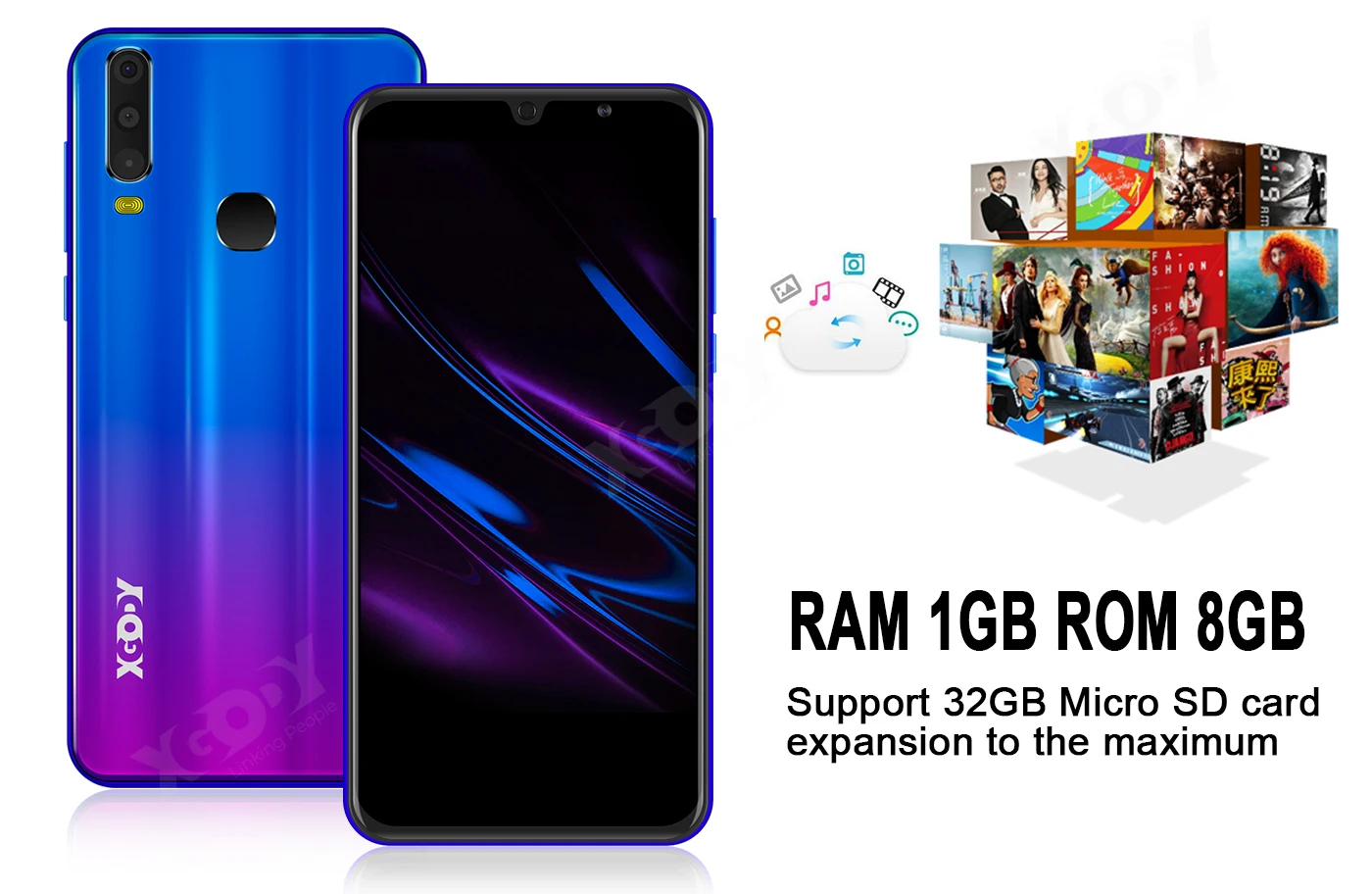 XGODY A70 3G Смартфон Android 8 1 6 &quot18:9 полный Экран ГБ телефоны MTK6580 4 ядра двойной 5MP