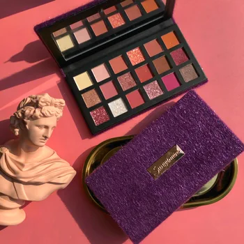 

18 Colors Fog Romantic Glitter Pearl Eyeshadow Palette Purple Fluff Mashed Potatoes Eyeshadow Makeup Pelette Maquillage TSML2