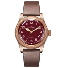 

Luxury Pilot Automatic Watch For Men Octopus Design Sapphire 100M Waterproof PT5000 Bronze Army Wristwatches