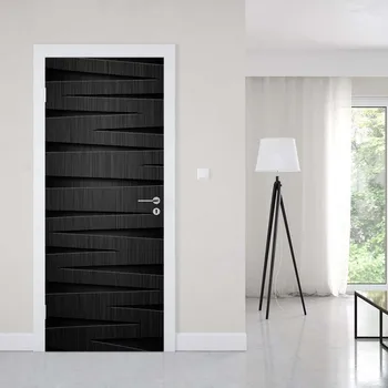 

Self Adhesive Renew Home Decoration Simple creative 3d Door Sticker Print Art Waterproof Mural Wardrobe Renovation Decal Picture