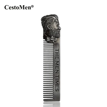 

CestoMen New Design Stainless Steel Skull Beard Modeling Template Comb Men Fashion Gift Comb Beard Styling Tools