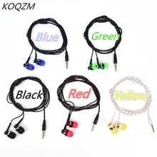 1 шт, 5 цветов, проводные наушники, абсолютно новые, стерео наушники-вкладыши, 3,5 мм, нейлоновый плетеный кабель, наушники, гарнитура с микрофоном для ноутбука, смартфона