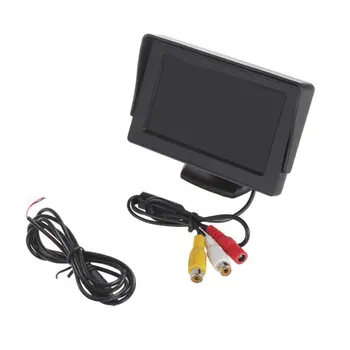 

4.3" TFT LCD Car Monitor Reverse Rearview Color Camera DVD VCR CCTV Auto Parking Assistance Backup Reverse Camera Car-styling