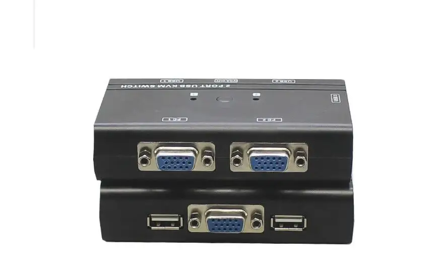 Коммутатор VGA Ручной переключатель КВМ Управление 2 шт. хостов 1 компл. USB клавиатуры Мышь и VGA монитор несколькими ПК управлять оригинальный