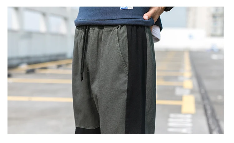 Штаны карго с карманами мужские Лоскутные Повседневные Jogger модные тактические брюки Tide Harajuku уличная Y87