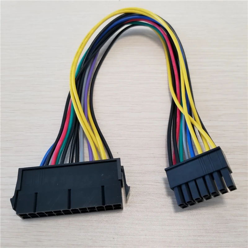 ПК DIY ATX 24Pin 24P до 14Pin 14P кабель питания 18AWG провод для Lenovo Q77 B75 A75 Q75 материнская | Компьютерные кабели и разъемы -32968602238