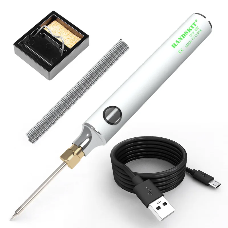 Новый Электрический паяльник 5 в 8 Вт с питанием от USB ручка сварочный пистолет