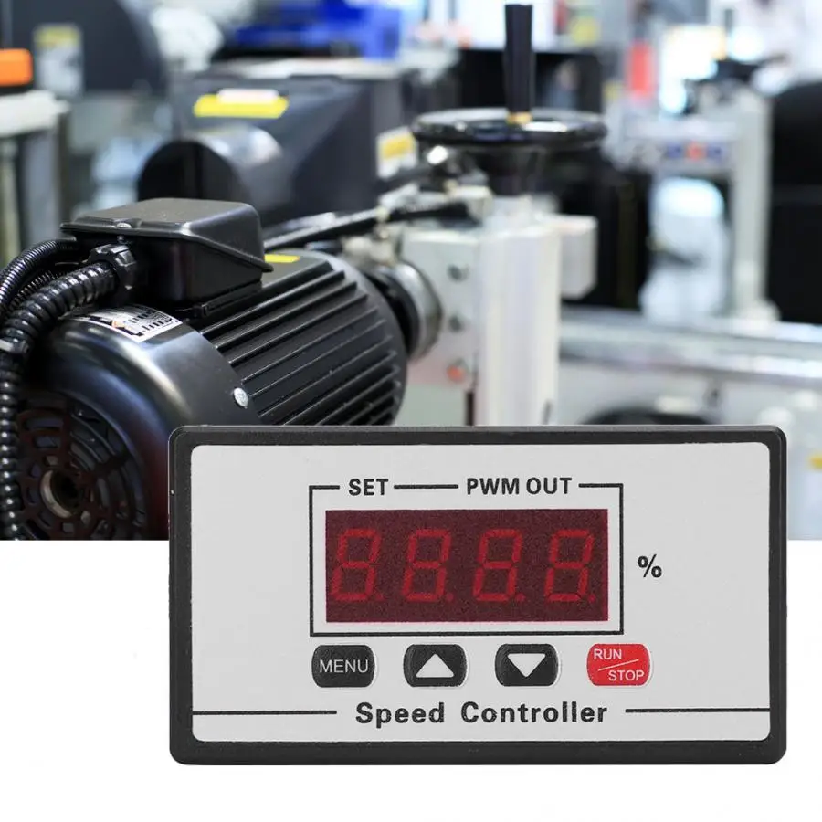 DC 9-60V Цифровой дисплей PWM моторный регулятор DC контроллер щетки двигателя 10A