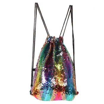 

Drawstring Bling Adult Kids Dance Fashion Outdoor Casual Storage Daily Women Backpack Party Glitter Sequins Hiking