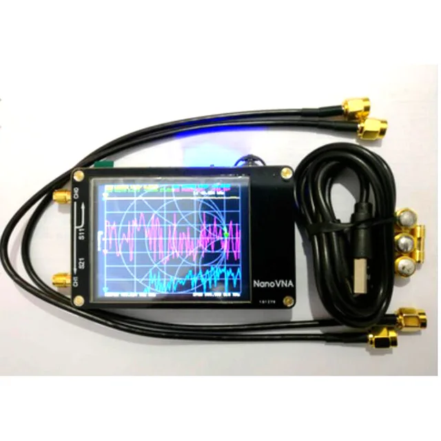 محلل شبكة من NanoVNA VNA بشاشة 2.8 بوصة وشاشة LCD HF VHF UHF مُجهز بالأشعة فوق البنفسجية محلل هوائي مدمج ببطارية سعة 50 كيلوهرتز إلى 900 ميجاهرتز