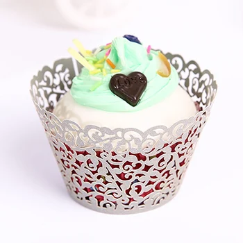 

50 Pcs Cupcake Wrappers Cake Paper Cups Vine Lace Hollow Liner Baking Cup Muffin Case Trays SNO88