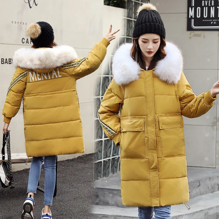 

CHIC Cotton Coat Women's Mid-length 19 New Style Korean-style Loose-Fit down Jacket Cotton-padded Clothes Thick Cotton Overcoat