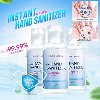 

55ml Portable Mini Hand Sanitizer Soap 75% ALCOHOL Spray Liquid Gel Travel Home Anti-Bacteria Moisturizing Disposable Wash Free