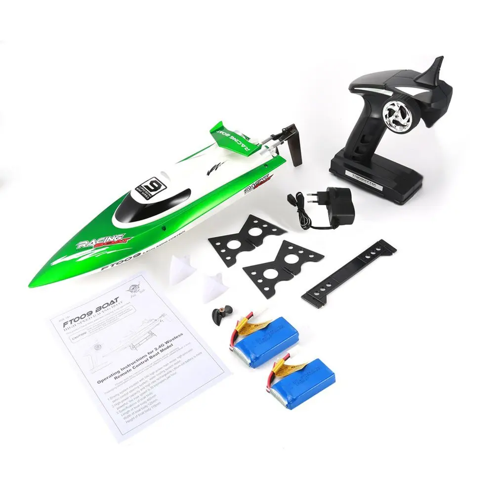 

Feilun FT009 2.4G 4CH Water Cooling RC Racing Boat 30km/h Super Speed Electric RC Boat Toy Remote Control Boats 2 Batteries EU