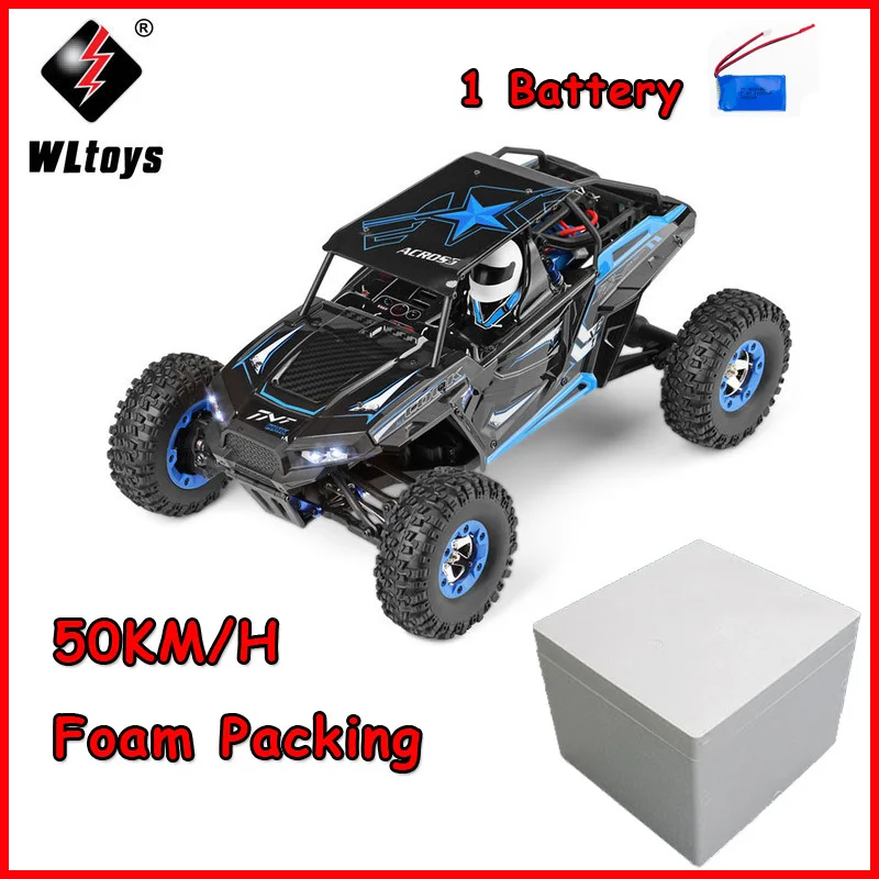 WLtoys супер мощный Радиоуправляемый автомобиль 12428-B 1:12 2,4G 4WD 50 км/ч Электрический пульт дистанционного управления для скалолазания внедорожника высокоскоростная радиоуправляемая Игрушечная машина - Цвет: 12428-B Foam 1battey