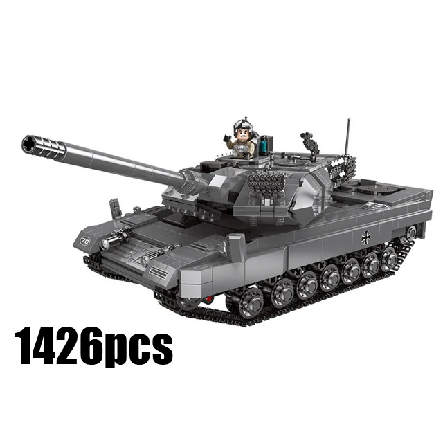 

Modern military Leopard 2A6 Main Battle Tank batisbricks building block ww2 Germany army forces figures bricks toys for boys